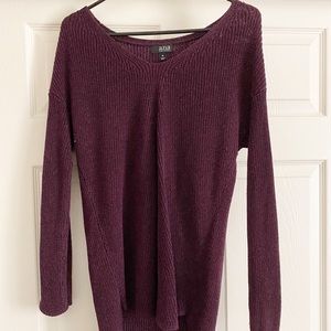 Purple V-Neck Sweater